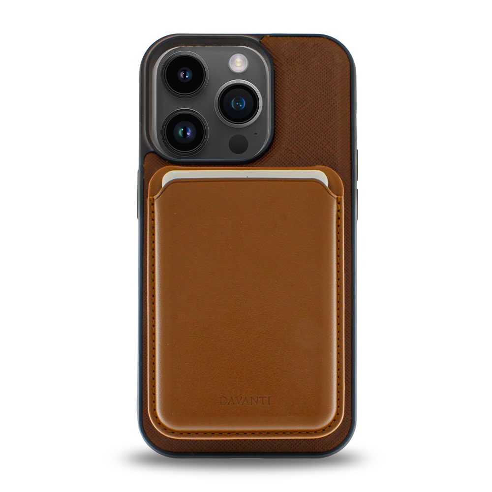 Tarjetero/Billetera Magnética para iPhone Café