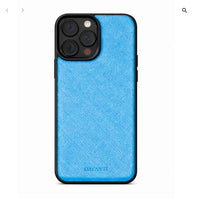 Estuche Saffiano Celeste