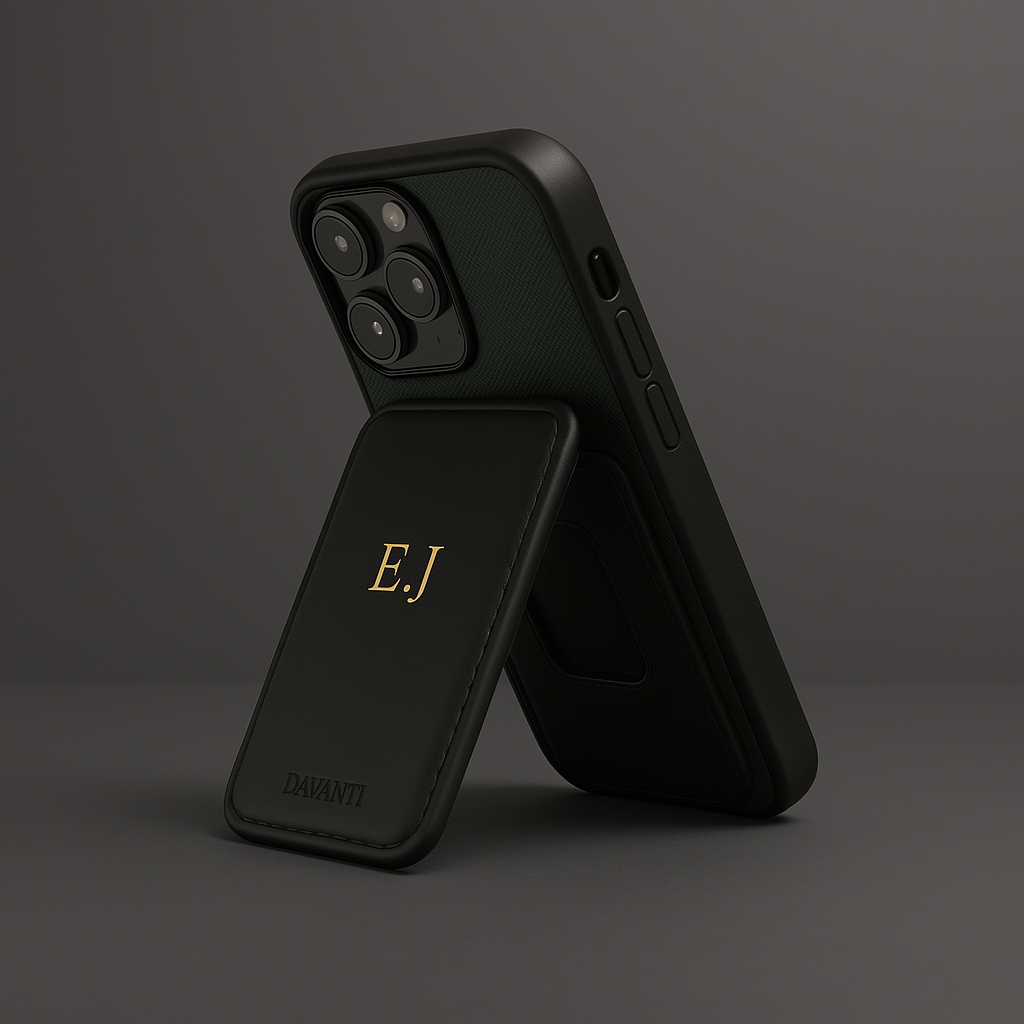 Tarjetero/Billetera Magnética para iPhone Negro