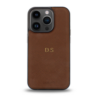 Estuche Saffiano Café