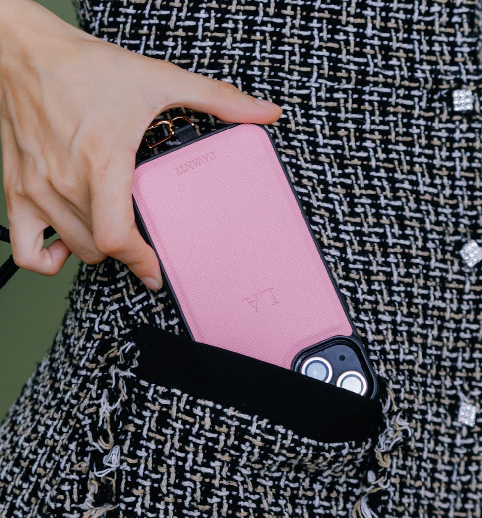 Estuche Saffiano Rosado