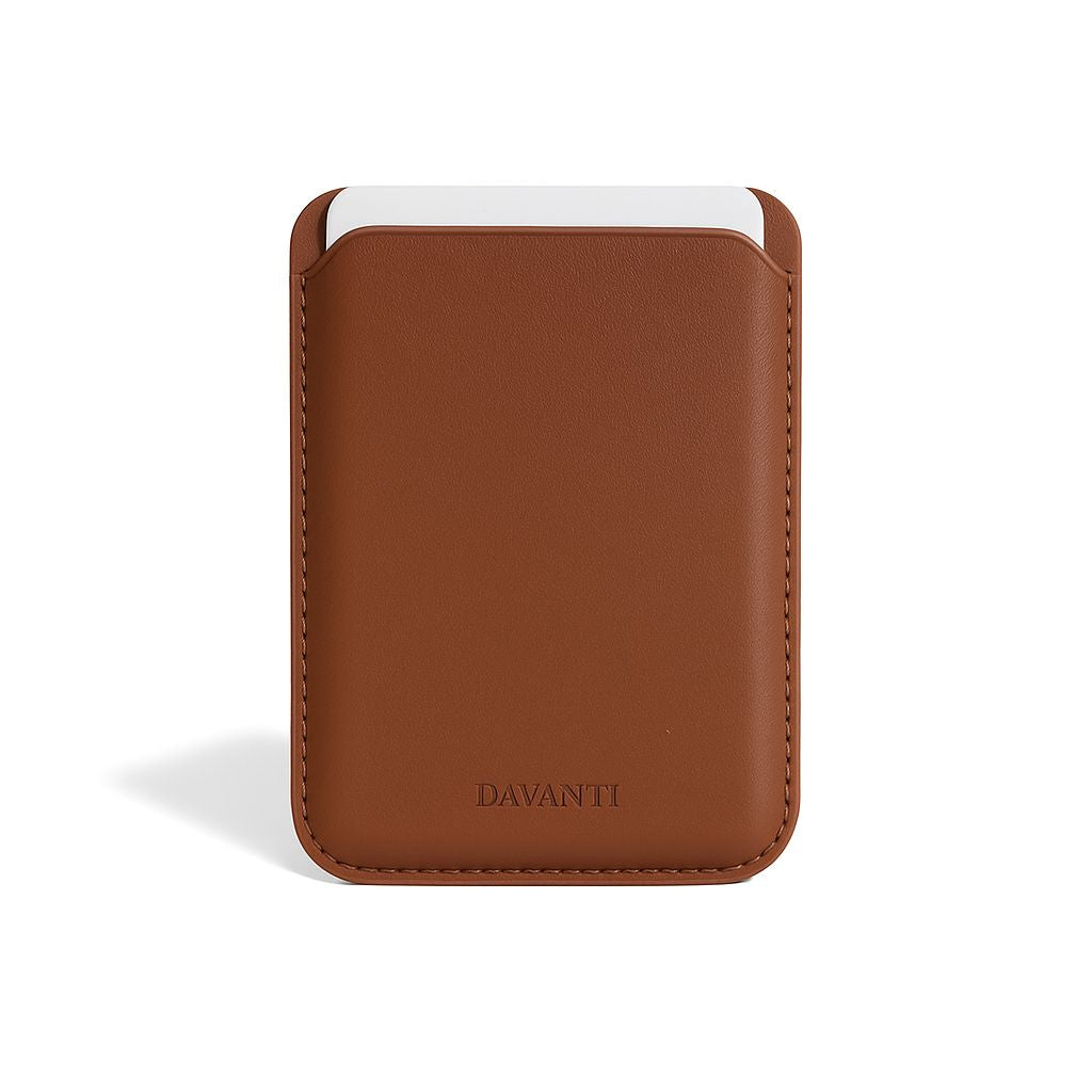 Tarjetero/Billetera Magnética para iPhone Café