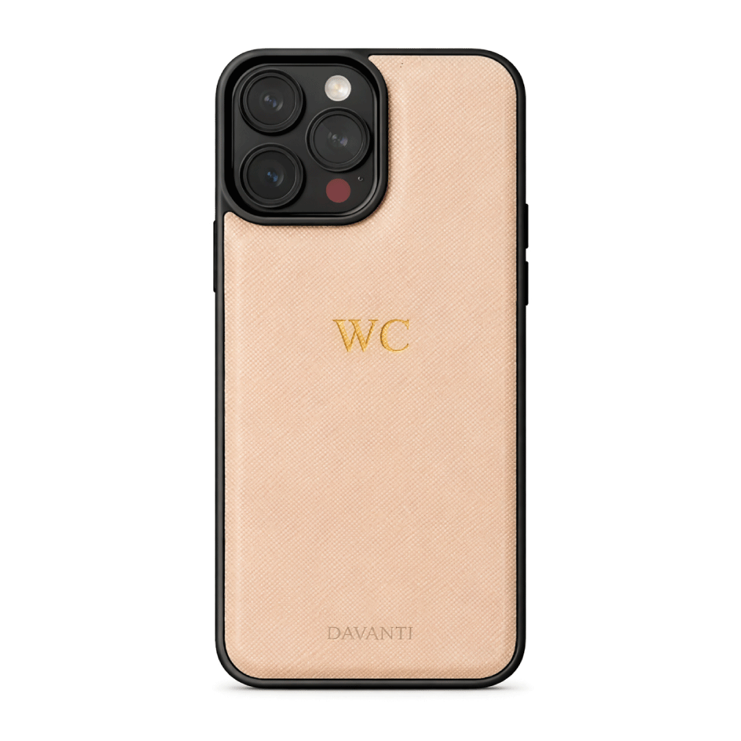 Estuche Saffiano Crema