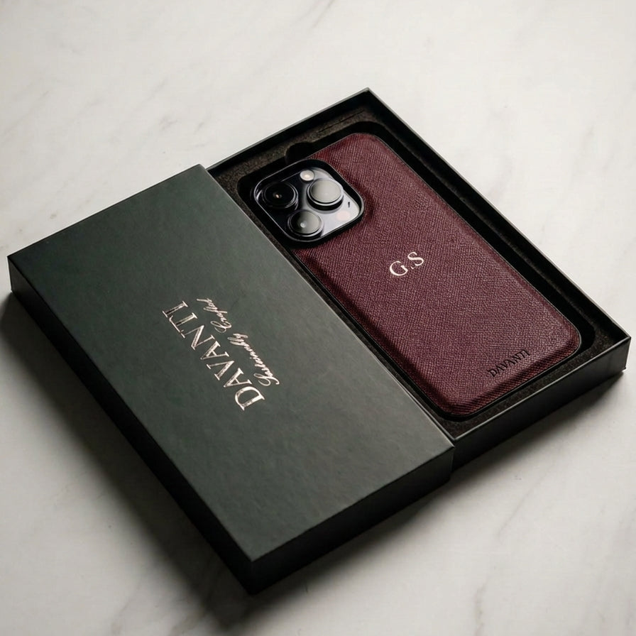 Burgundy Saffiano